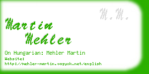 martin mehler business card